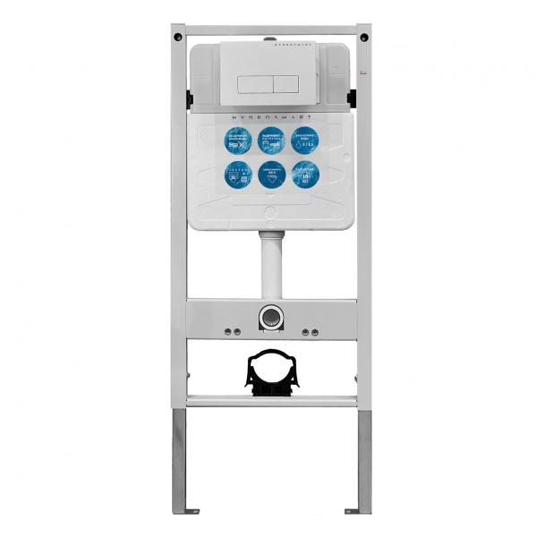 Инсталляция HYDROSMART 07801.N + Панель смыва HYDROSMART 07812.B + Унитаз Nofer ARLES 23040 белый