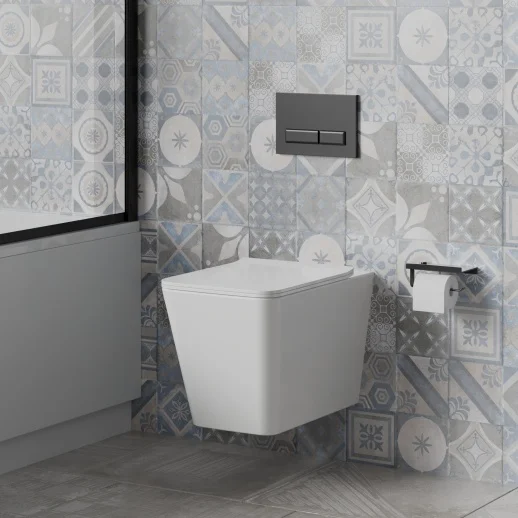 URBATEC URBP42303WH Унитаз подвесной 520x340x370 мм Rimless Viva Style, с сиденьем, белый глянец
