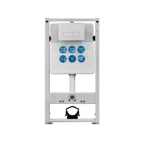 Инсталляция HYDROSMART 07801.N + Панель смыва HYDROSMART 07812.B + Унитаз Nofer ARLES 23040 белый