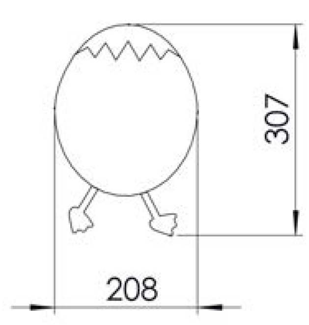 CREAVIT DUCKY Зеркало Яйцо ЖЕЛТЫЙ DC30035-B