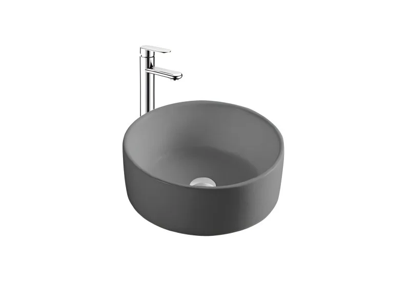 Раковина накладная для установки на столешницу AQUATEK AQ5118-MG 400*400*165, матовый серый