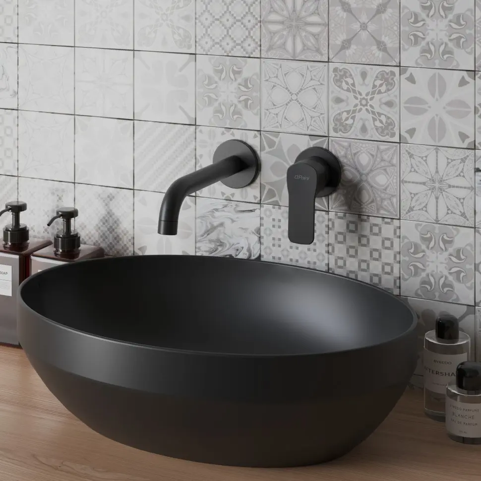 Смеситель для раковины PAINI P4YO208 Viva Style встраиваемый, черный