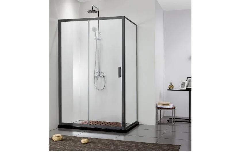 AQUATEK AQ ARI RA 10020BL Душевая дверь двухэлементная, раздвижная
