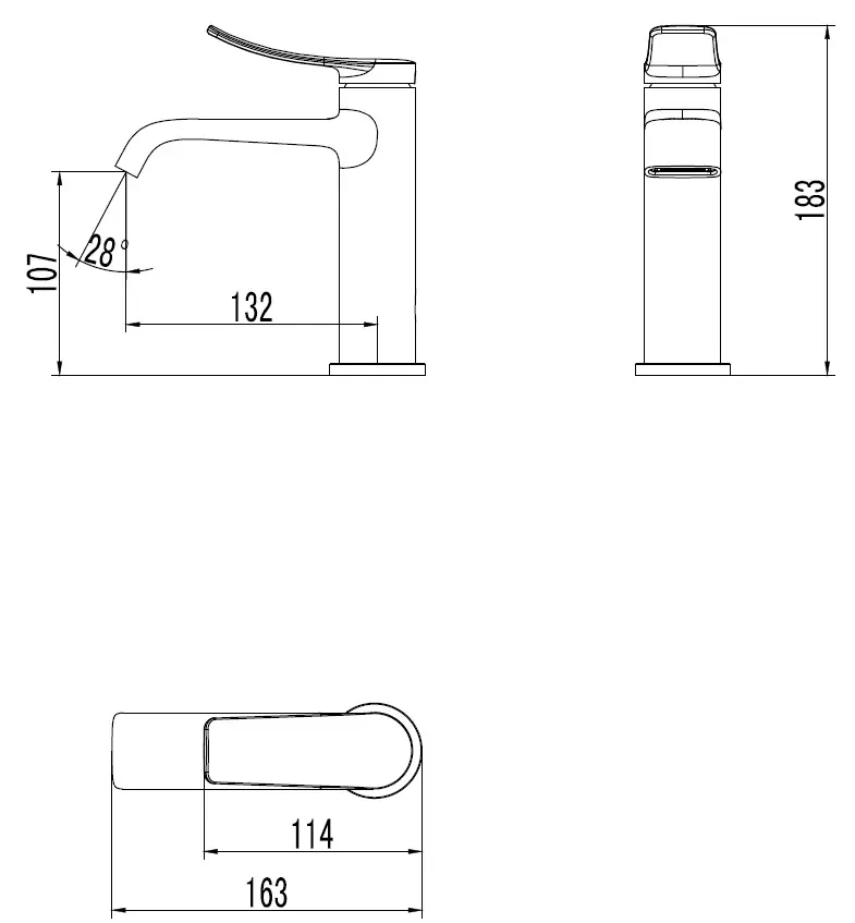 CREAVIT Cмеситель для раковины LUA LU1500