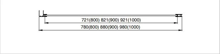 AQ ARI WA 10020BL Неподвижная душевая стенка 1000x2000, для комбинации с дверью, профиль черный