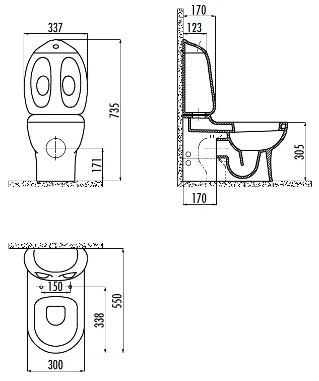CREAVIT DUCKY Унитаз детский с биде DC360-00CB00E-0000