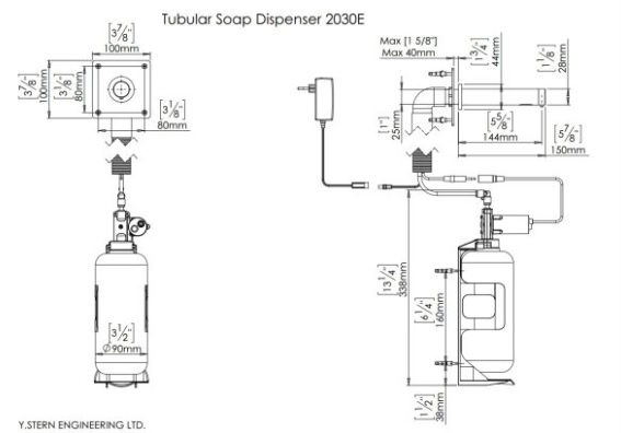 STERN Tubular SD 2030 E 350927 Бесконтактный дозатор для жидкого мыла настенный (хром)