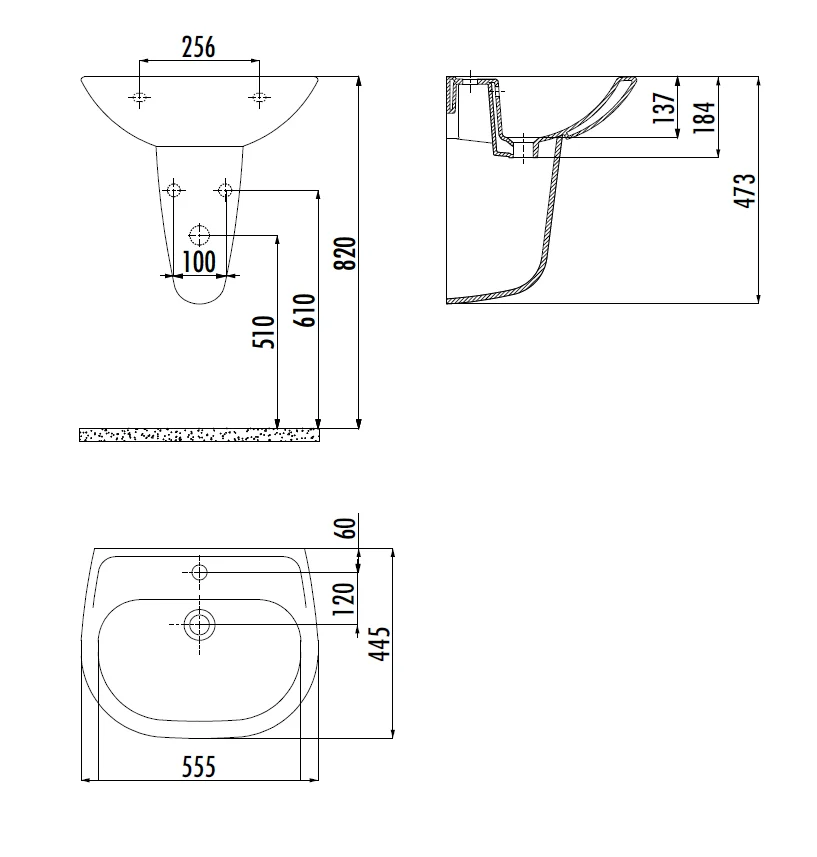 CREAVIT SEDEF Раковина (45*55) SD055-00CB00E-0000