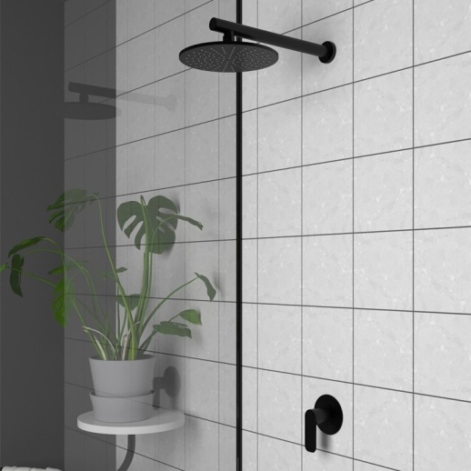 Кронштейн для верхнего душа PAINI 50PZ745TT35 350 мм. круглый, черный брашированный PVD (PZ