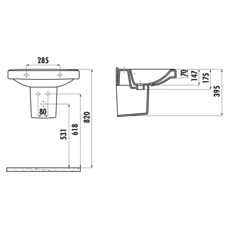 CREAVIT LR260-00CB00E-0000 LARA Полупьедестал