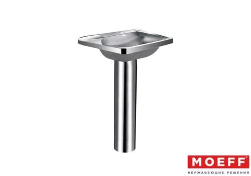 Раковина с пьедесталом из нержавеющей стали Moeff MF-156