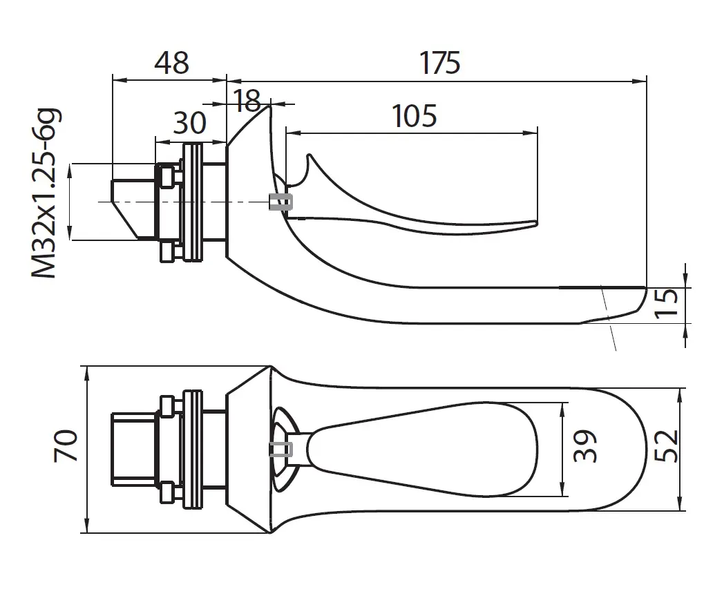 CREAVIT Cмеситель внутреннего монтажа для раковины FOGLIA FG1401