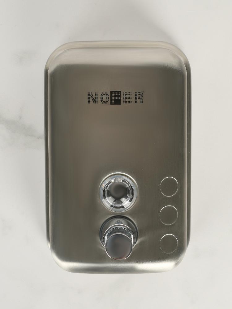Вертикальный компактный дозатор для мыла из нержавеющей стали Nofer 03001.06.S