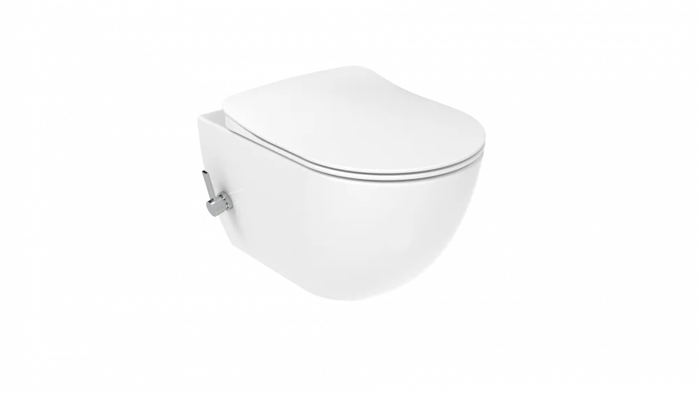 CREAVIT FREE Унитаз безободковый с биде смеситель хол/гор FE322-34CB00E-0002