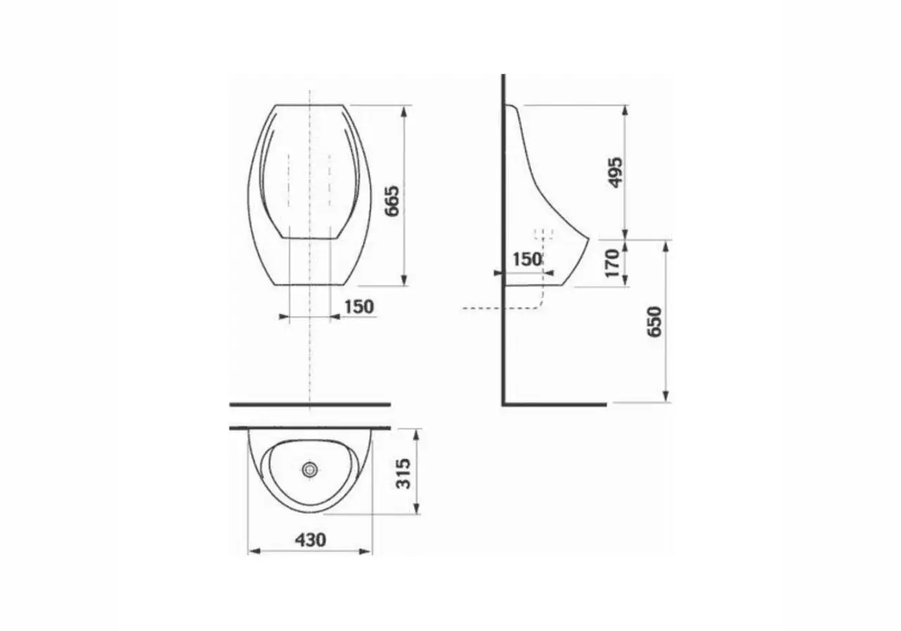 Автоматический писсуар Jika Domino KR631C-DC
