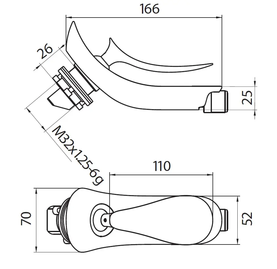 CREAVIT Cмеситель для биде FOGLIA FG3501