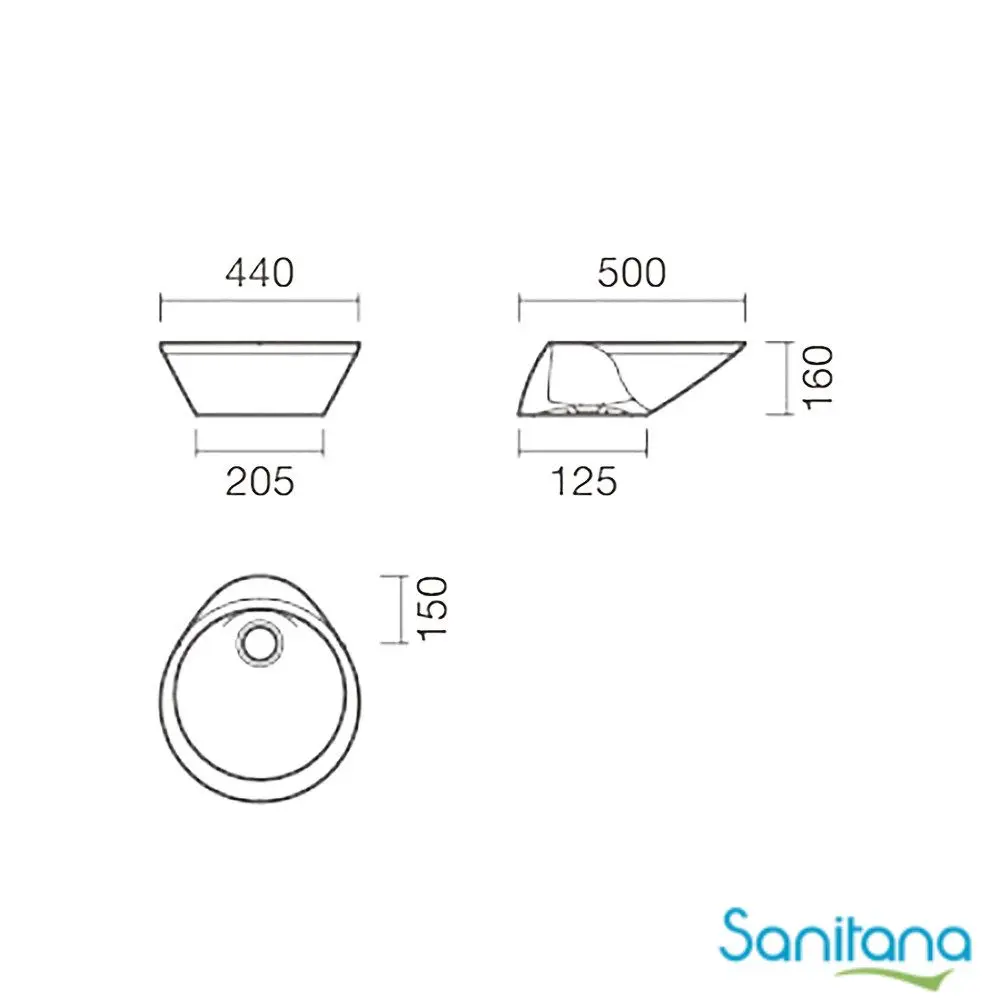 Раковина-чаша накладная Sanitana ORBIT 44 S10013050400000