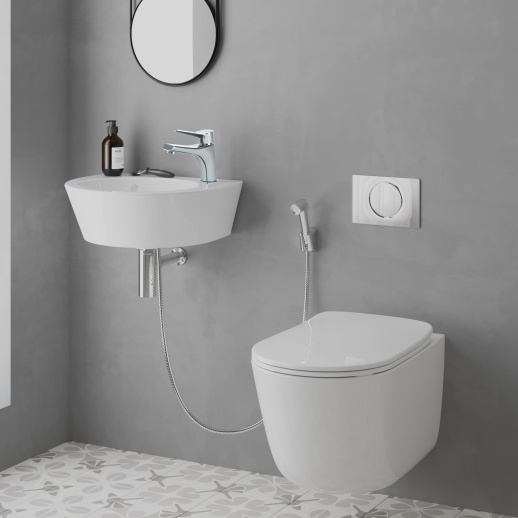 Смеситель для раковины PAINI Messina MECR205/574 с гигиеническим душем, хром (CR)