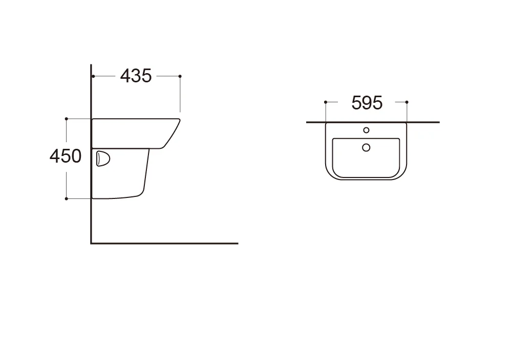 Полупьедестал для раковины AQ5441-00 300*240*340