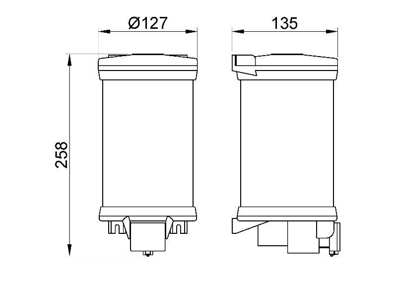 Диспенсер для мыла пластиковый BASIC 2000 мл. Nofer 03019.W