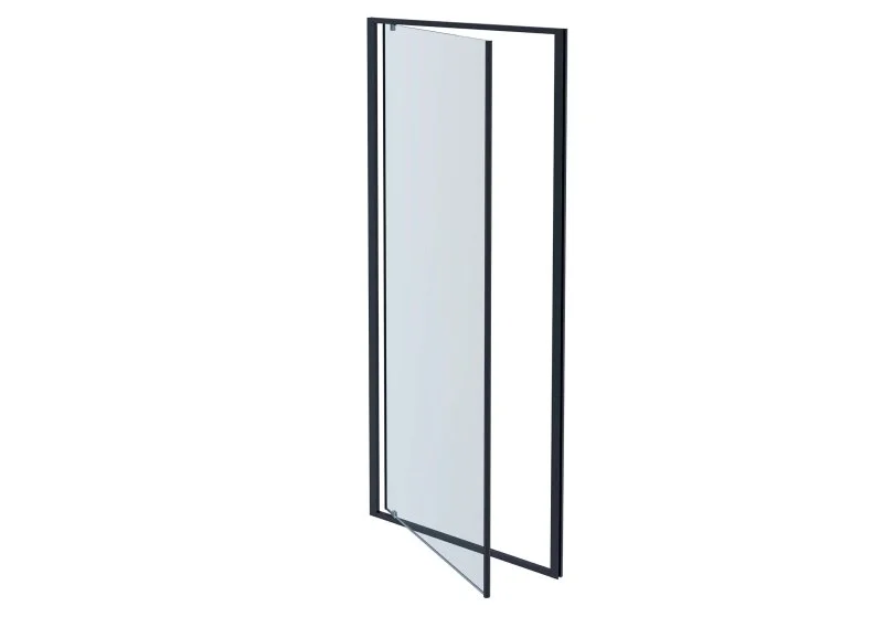 AQ ARI PI 10020GM Душевая дверь, распашная 1000x2000 профиль оружейная сталь, стекло прозрачное