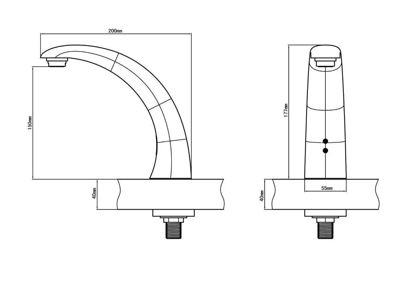 Автоматический бесконтактный кран Kopfgescheit KR5151V-DC