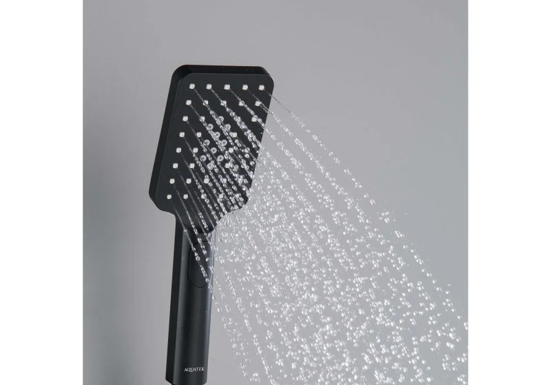 Ручной душ Select 80 3 jet AQUATEK, матовый черный AQ2005MB ЛИРА