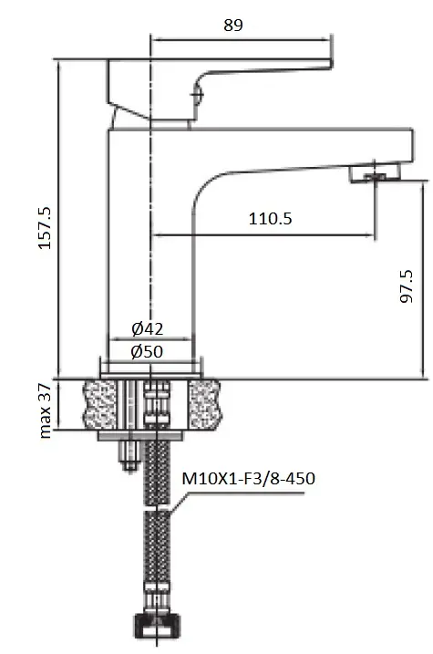 CREAVIT SR1500 Cмеситель для раковины SHARP