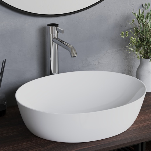 Смеситель для раковины PAINI 74CR205OLL Brera без донного клапана, высокий, хром (CR)