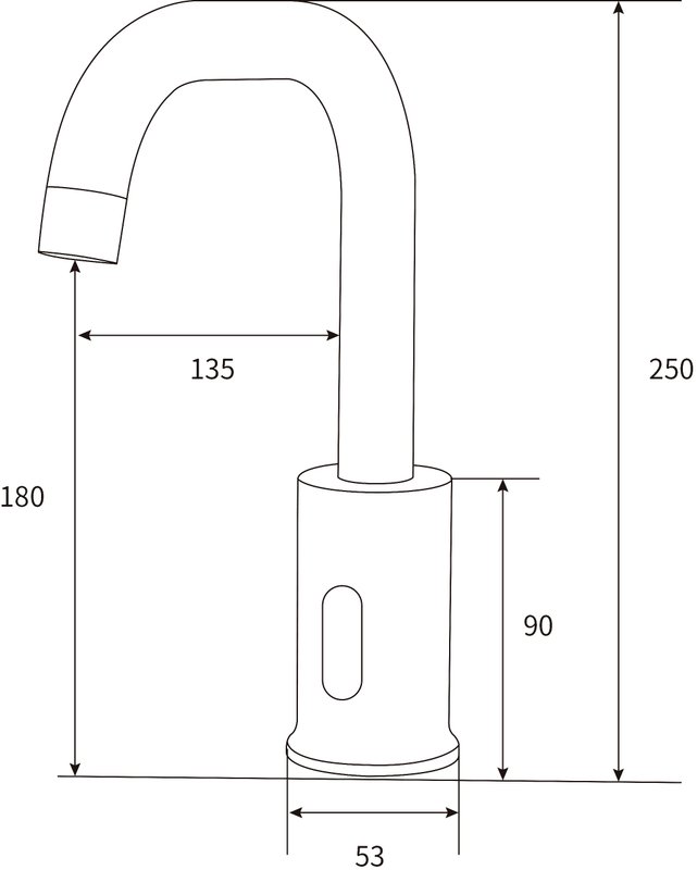 Смеситель для раковины beWash Photocell BWAM1BS869 Черный матовый