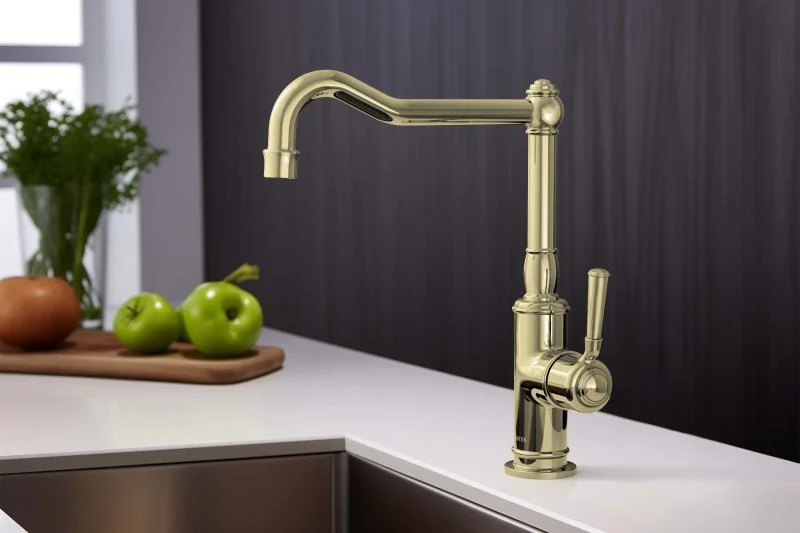Смеситель для кухни AQUATEK, полир. золото AQ1580PG КЛАССИК