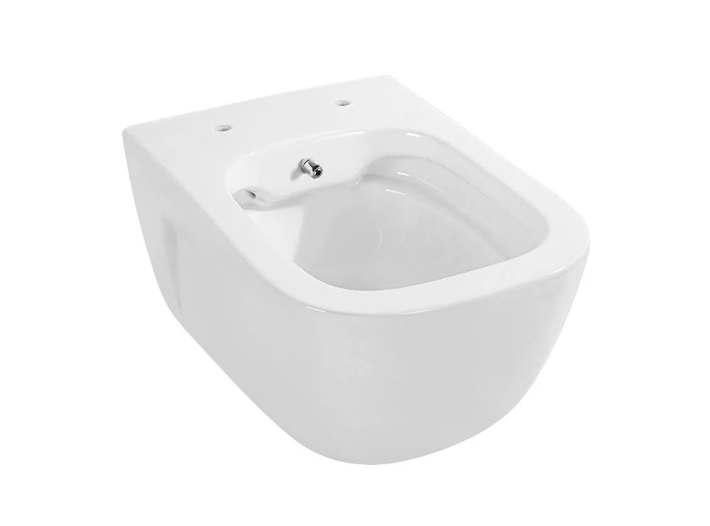 Унитаз подвесной с функцией биде безободковый фарфоровый AQUATEK ДИВА AQ2012B-00 510*350*360 мм
