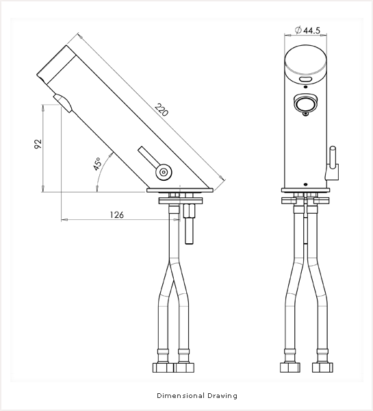 Бесконтактный смеситель для раковины STERN GREEN 1000 AB 1953 (встроенная батарея)