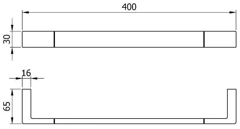 Держатель для полотенец Corinto матовый 400 мм Nofer 16920.40.S