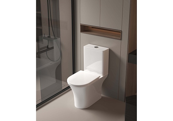 Унитаз напольный, безободковый Aquatek Optima 650x340x790