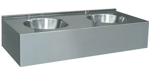 Раковина Wash встроены 2 раковины Nofer 13080.2.S