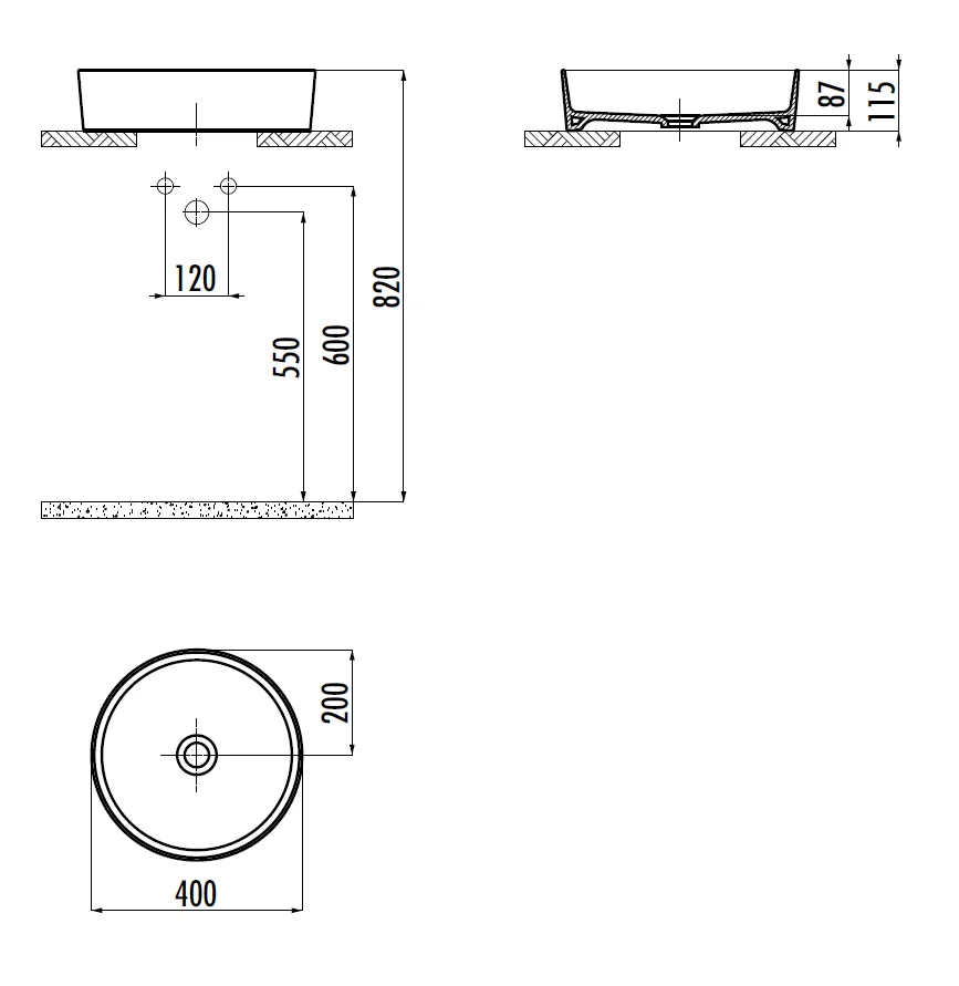 CREAVIT Раковина LP140-00CB00E-0000