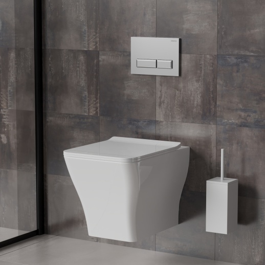 URBATEC URB212311WH Унитаз подвесной 495x350x355 мм Rimless Grazia, с сиденьем, белый глянец
