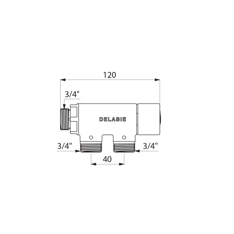 Термостатический смеситель для подачи смешанной воды Delabie PREMIX COMPACT М3/4" 733020