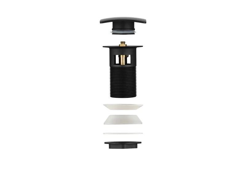 Сливной набор для раковины AQUATEK, матовый черный AQ6004MB