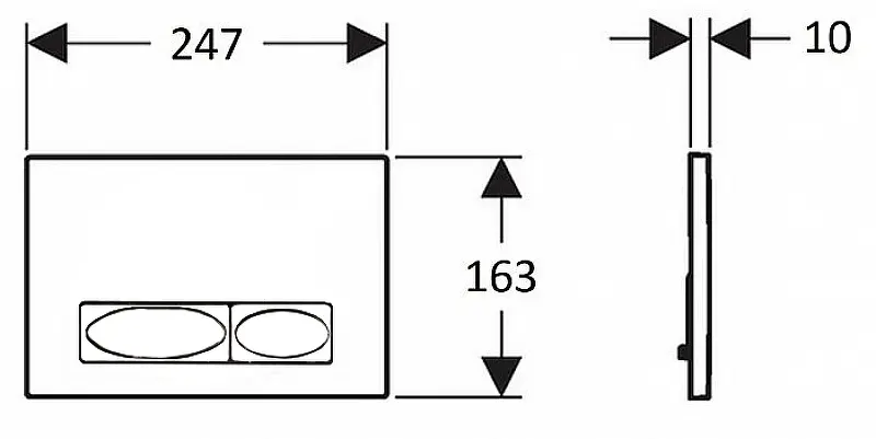 CREAVIT Кнопка для инсталляции DESIGN OZEL GP4009.34