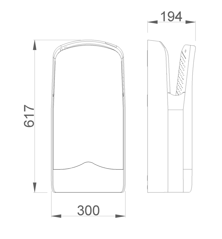 Сушилка для рук V-JET автоматическая 1760 W RED F1, Nofer 01303. RF