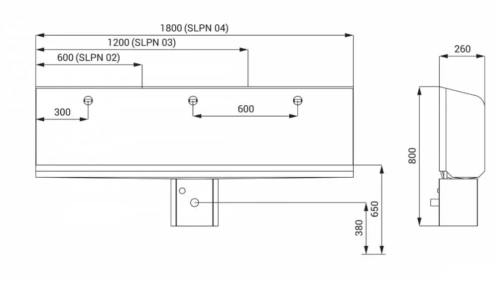 Автоматический писсуарный жёлоб с термодатчиком, Sanela 91023 (SLPN 02C)