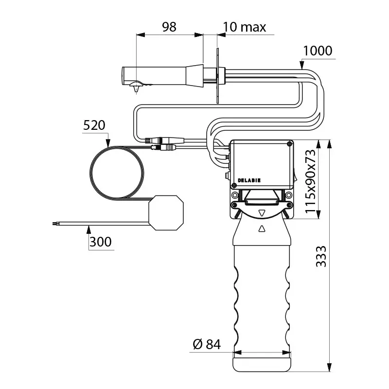 Настенный сенсорный дозатор для жидкого мыла Delabie BINOPTIC 512051BK