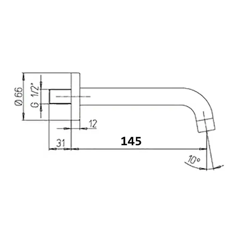 Излив настенный для ванны Paini Cox 78CR430
