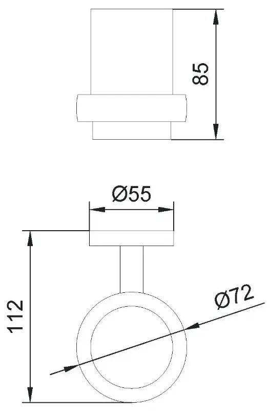 Стаканчик для зубных щеток NIZA глянцевый Nofer 16861.B