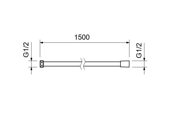 AQ2105BGM шланг для душа 150 см нержавейка, оружейная сталь