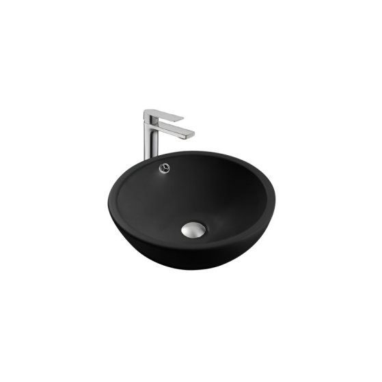 Раковина накладная для установки на столешницу AQUATEK AQ5354-MB 440*440*175, матовый черный