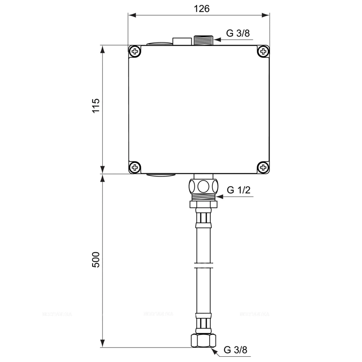 Встраиваемая часть инфракрасного подключения для раковины/душа Ideal Standard CeraPlus A3807NU