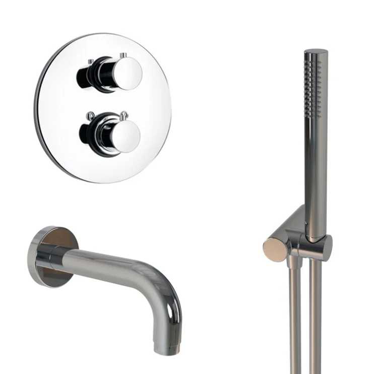 Комплект на 2 потребителя с термостатом Cox PAINI 78CRSET26911THBATH, для ванны с ручным душем, хром